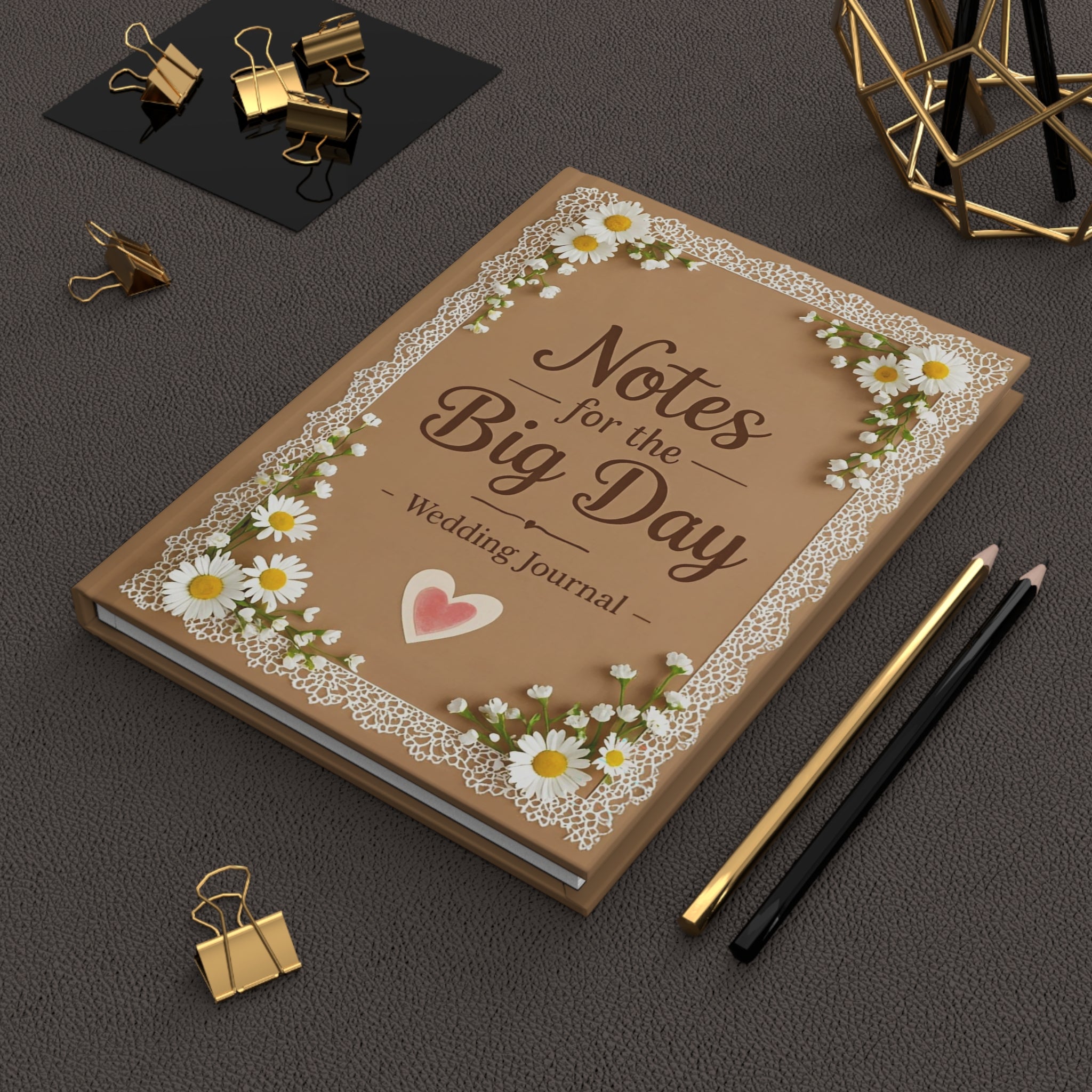 Wedding Planner Journal - "Notes for the Big Day" Hardcover Keepsake