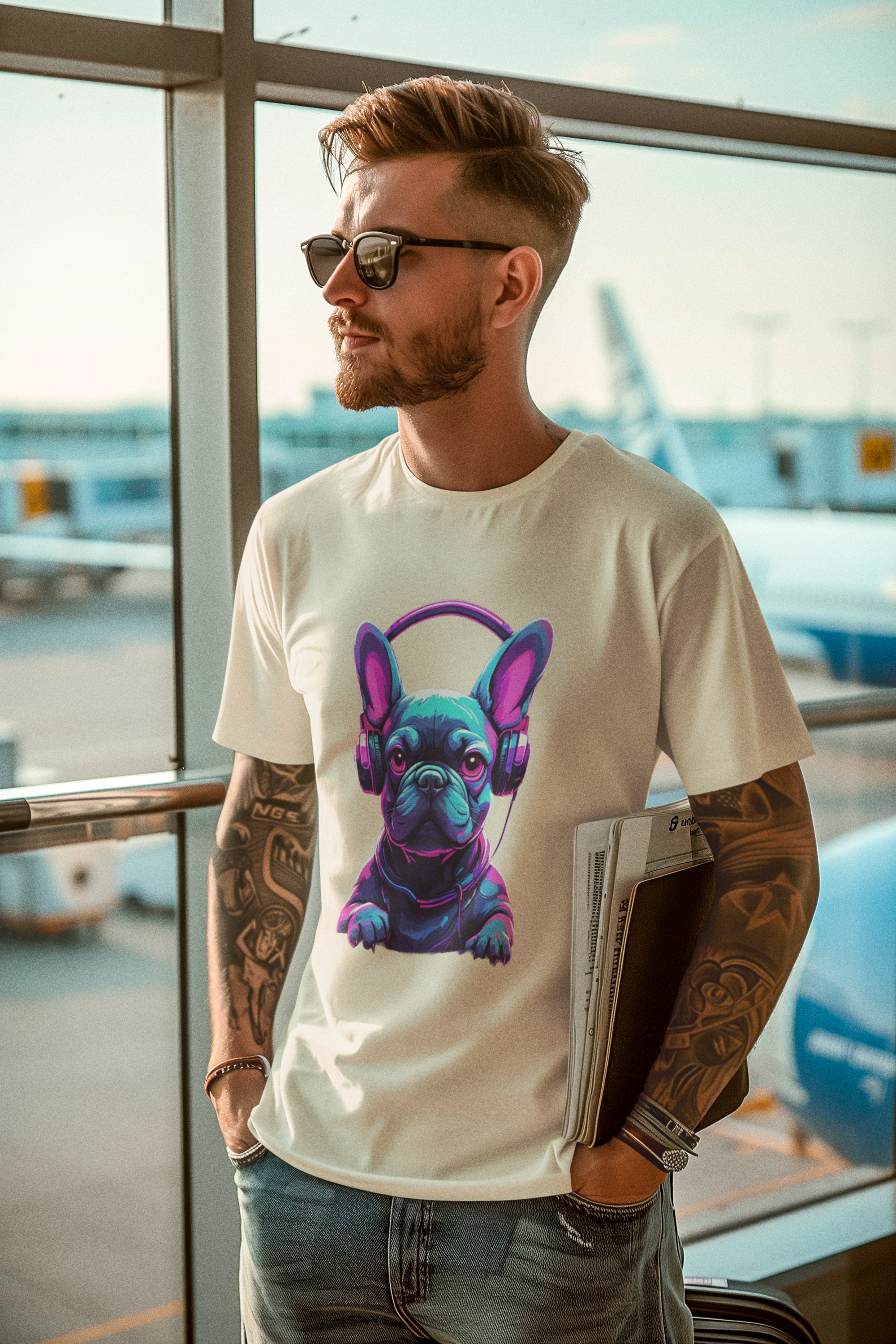French Bulldog Vibrant Dog Lover Tee