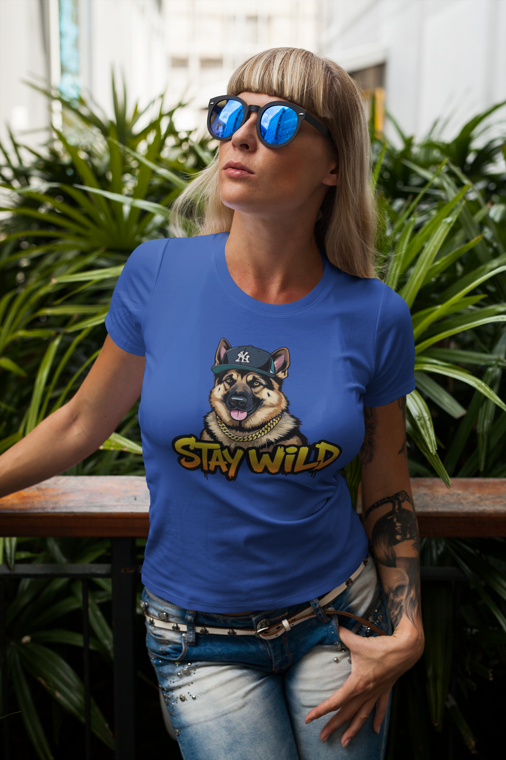 Stay Wild German Shepherd Graphic Tee