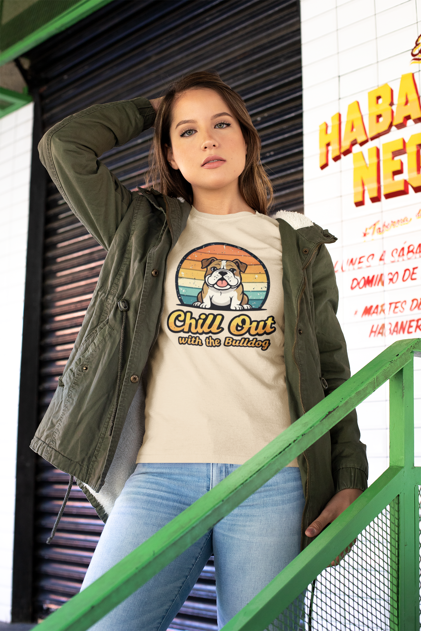 Chill Out Bulldog Tee - Unisex Jersey Short Sleeve Shirt