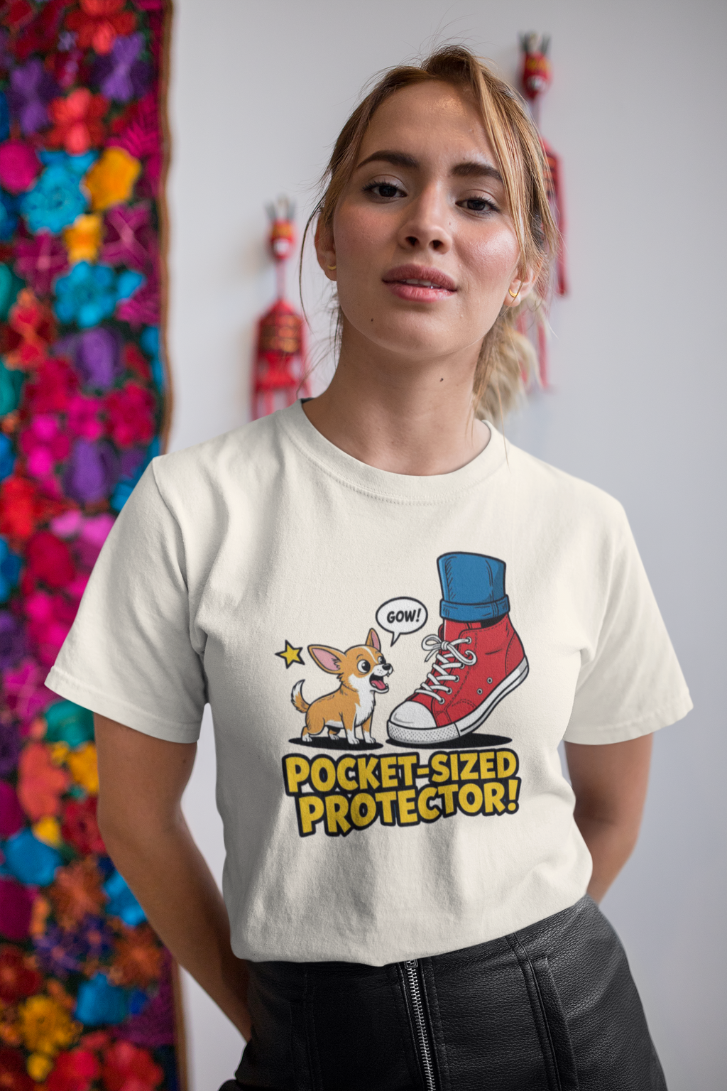 Chihuahua Pocket-Sized Protector Tee with Cute Dog Design