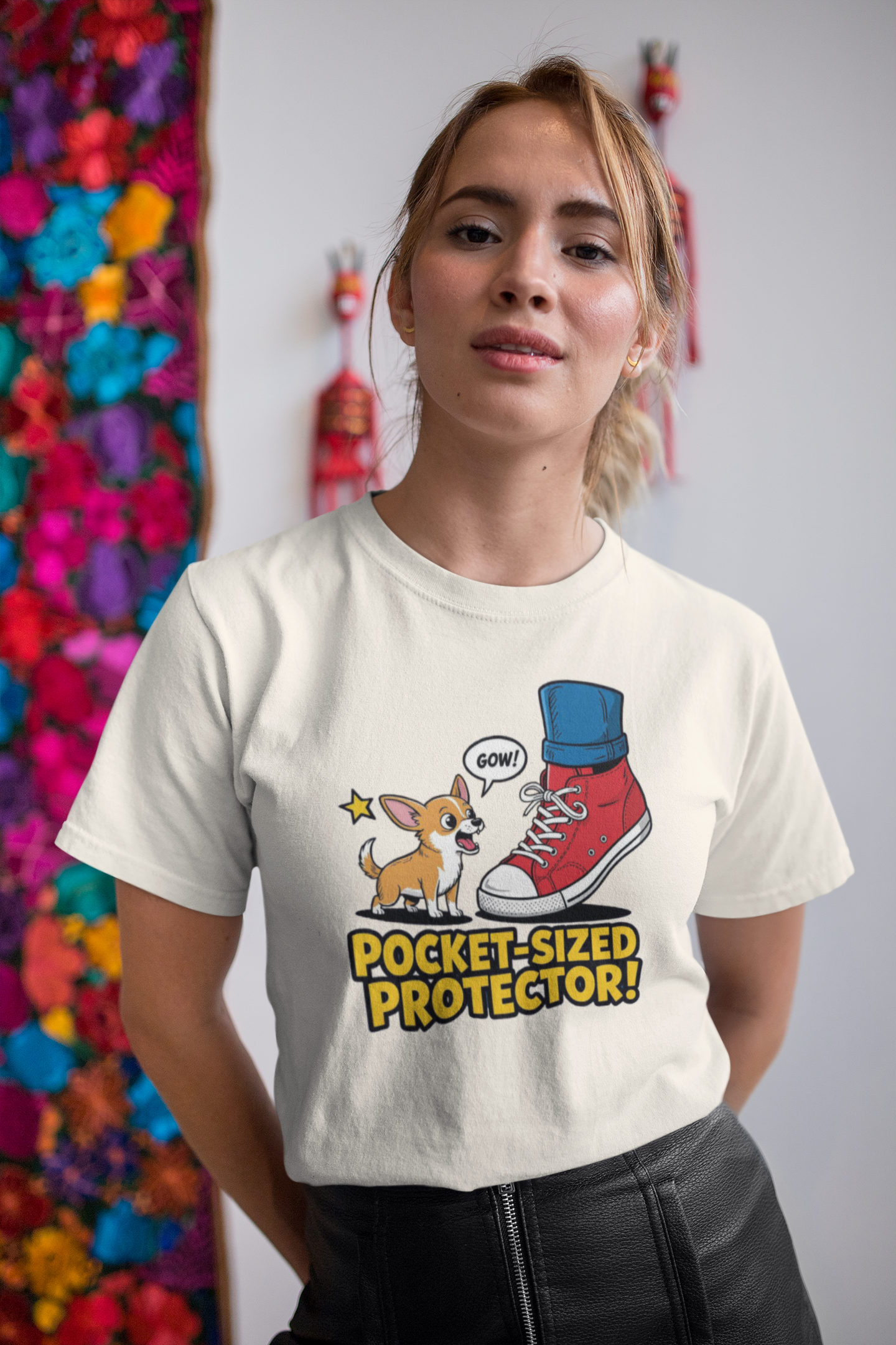 Chihuahua Pocket-Sized Protector Tee with Cute Dog Design