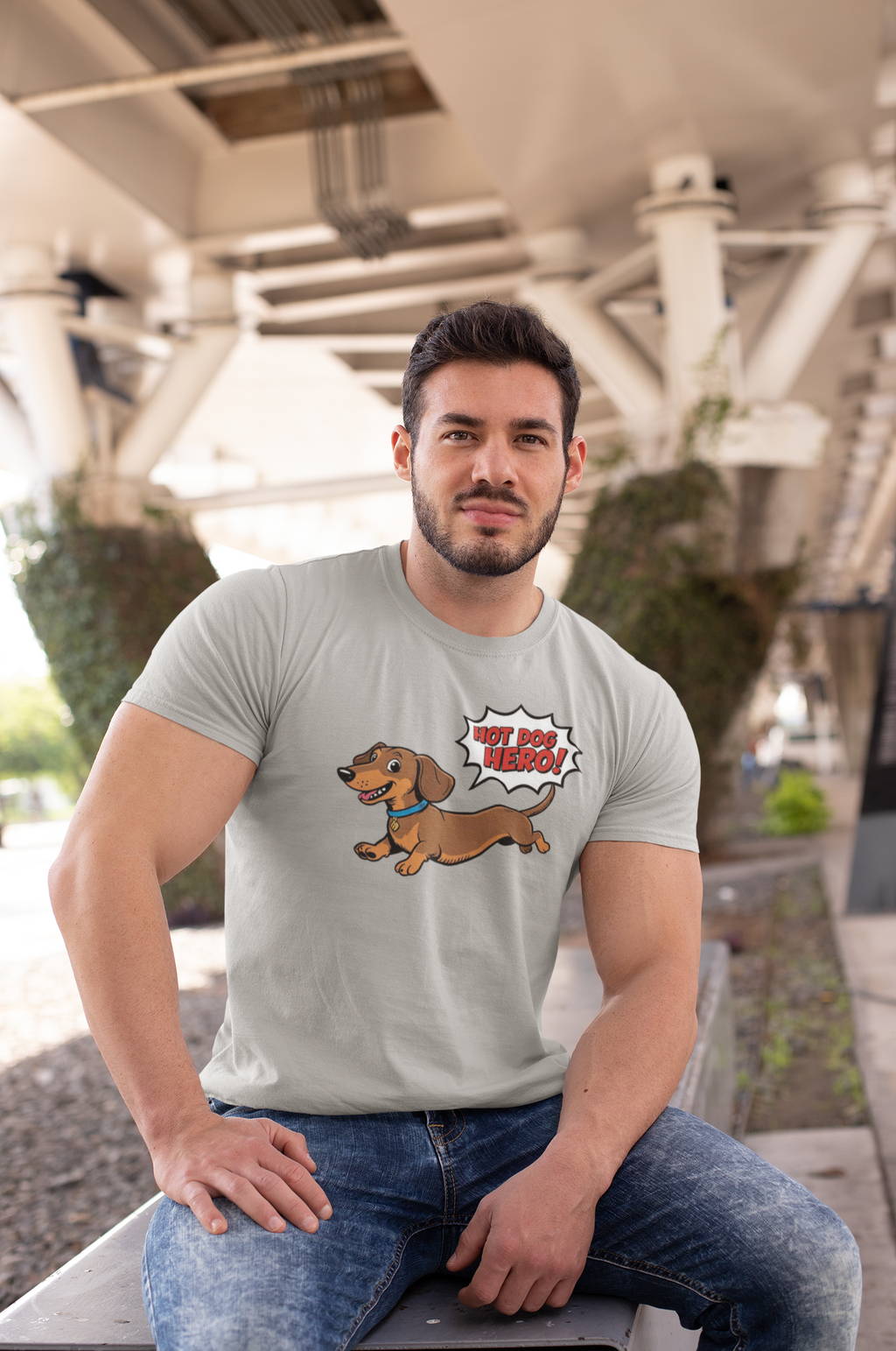 Playful Dachshund Graphic Tee