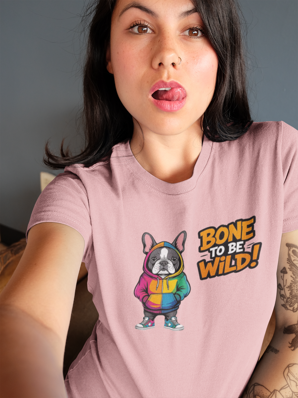 French Bulldog Colorful Dog Graphic Tee