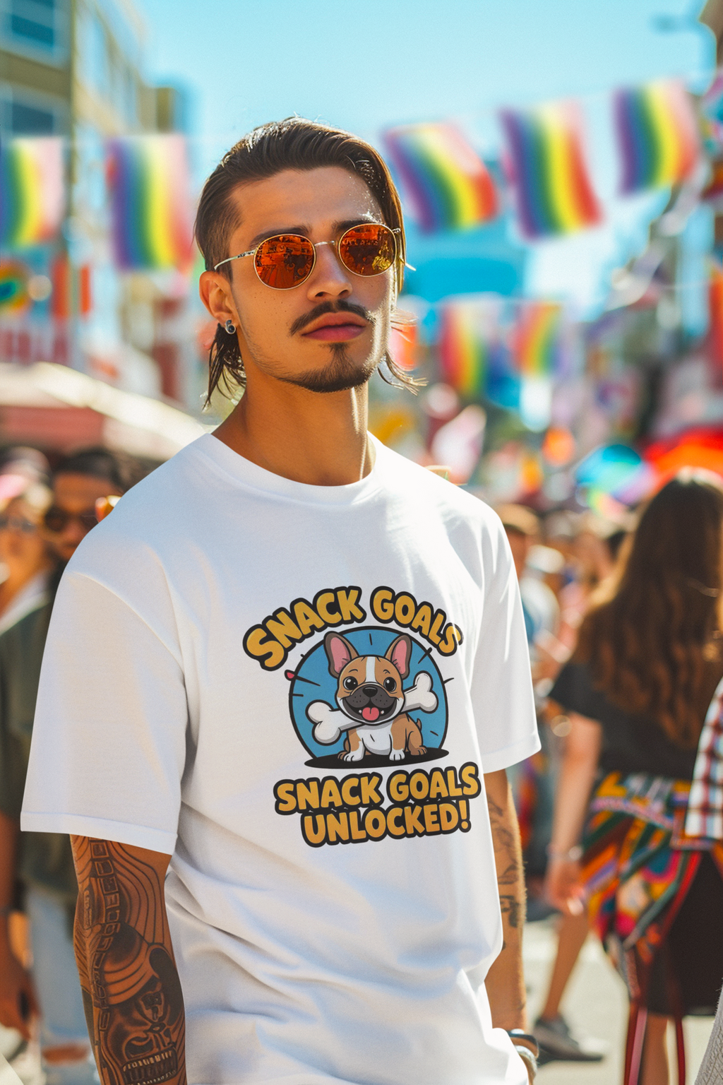 French Bulldog Snack Goals Unisex Tee - Fun Dog Love T-Shirt