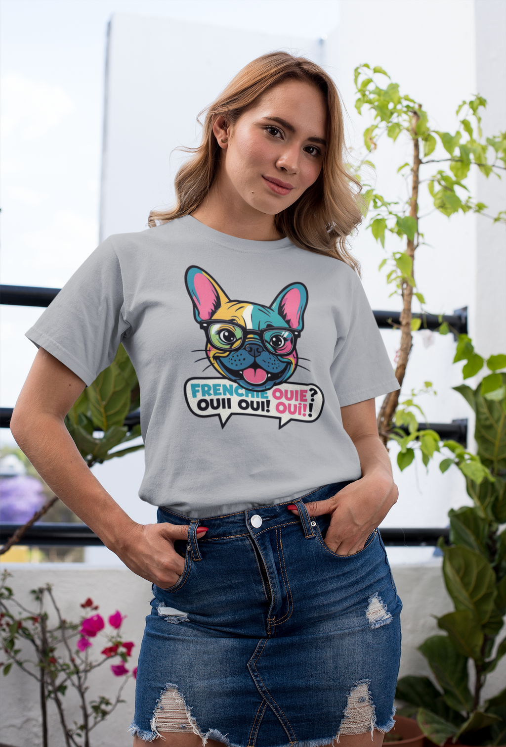 French Bulldog Playful Frenchie Graphic Tee
