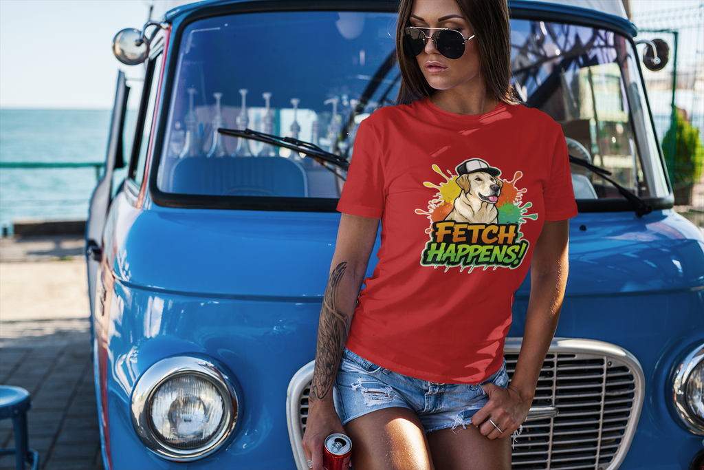 Labrador Retriever 'FETCH HAPPENS' Unisex T-Shirt