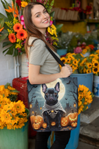 Halloween French Bulldog & Witch Cat Design