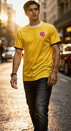 Colombia Yellow Soccer Jersey Tee — Custom Jersey