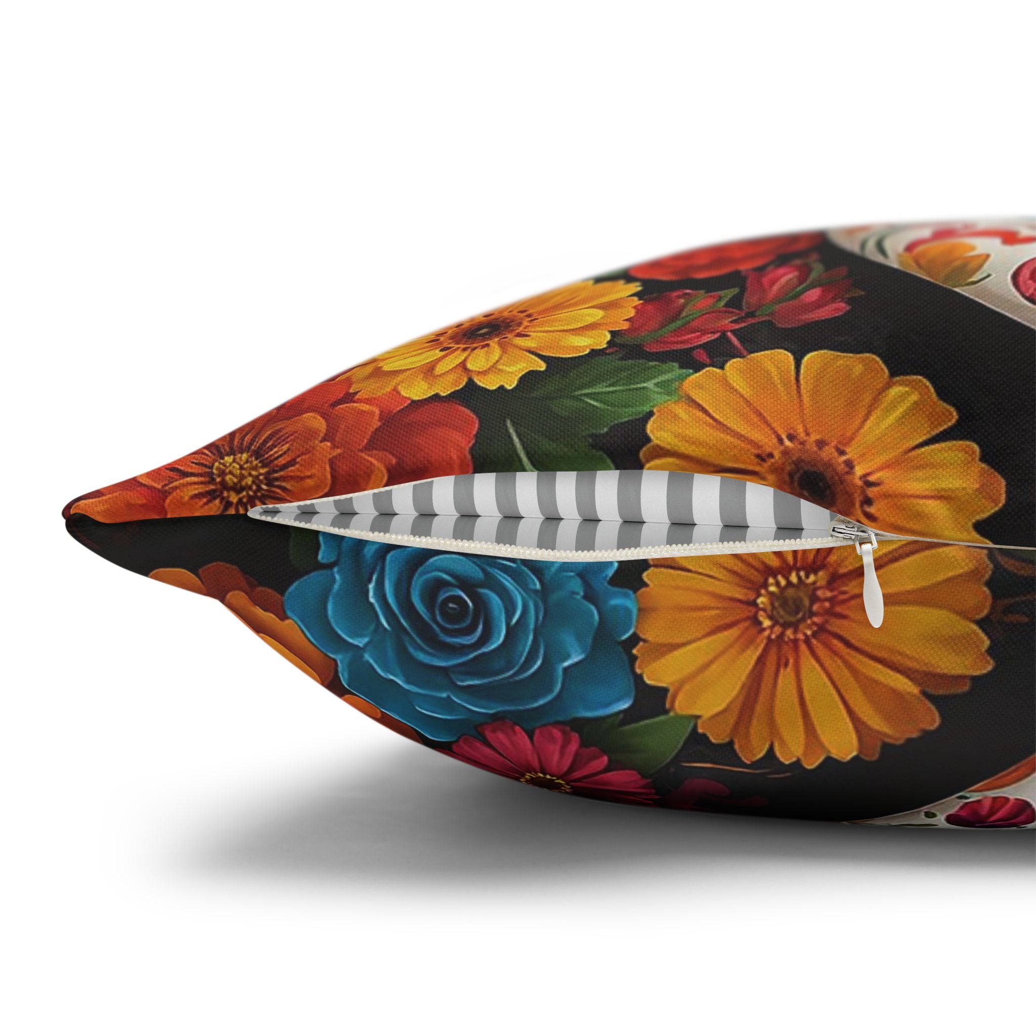 Vibrant Sugar Skull Pillowcase Día de los Muertos