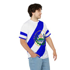 El Salvador Soccer Jersey Cross Flag -- Custom Jersey