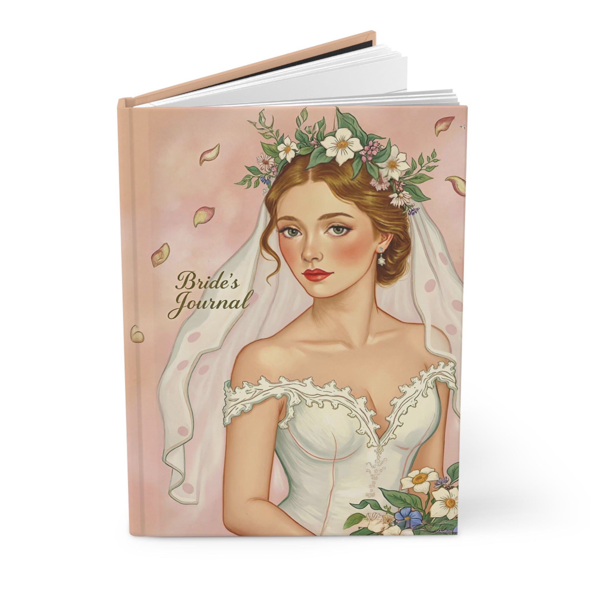 Bride's Journal book with an illustration of a bride on the cover