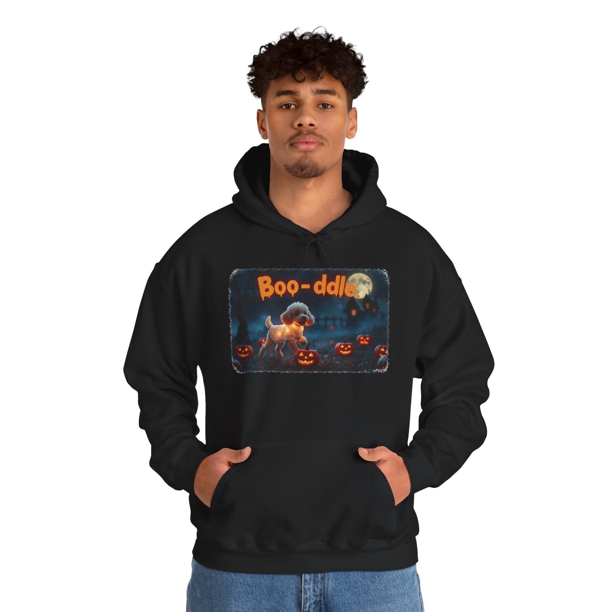 Poodle Halloween Hoodie Pumpkin Design