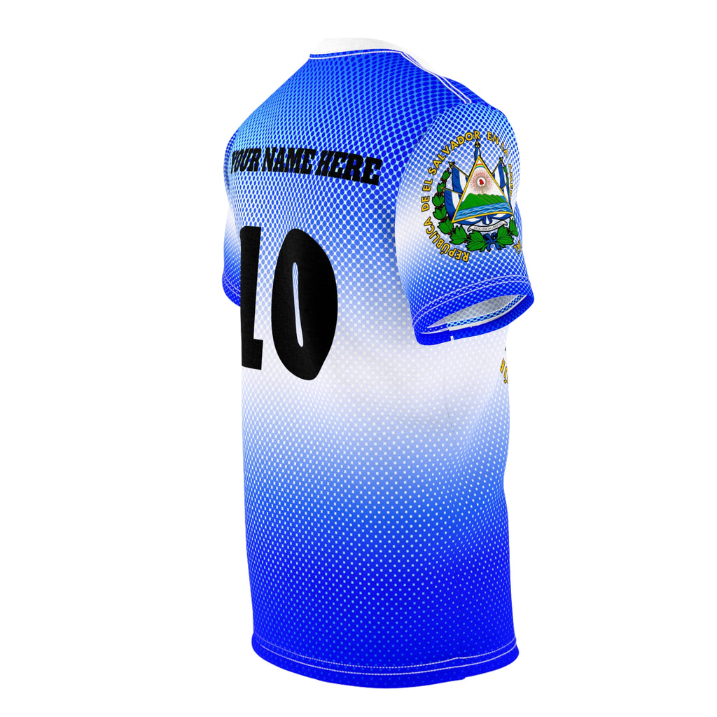 El Salvador Soccer Jersey doted — Custom Jersey