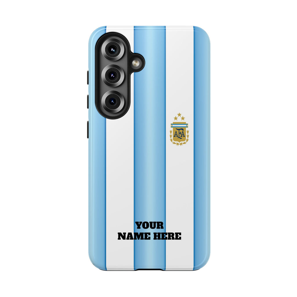 Argentina Flag Tough Phone Case — Blue & White Striped Soccer Crest