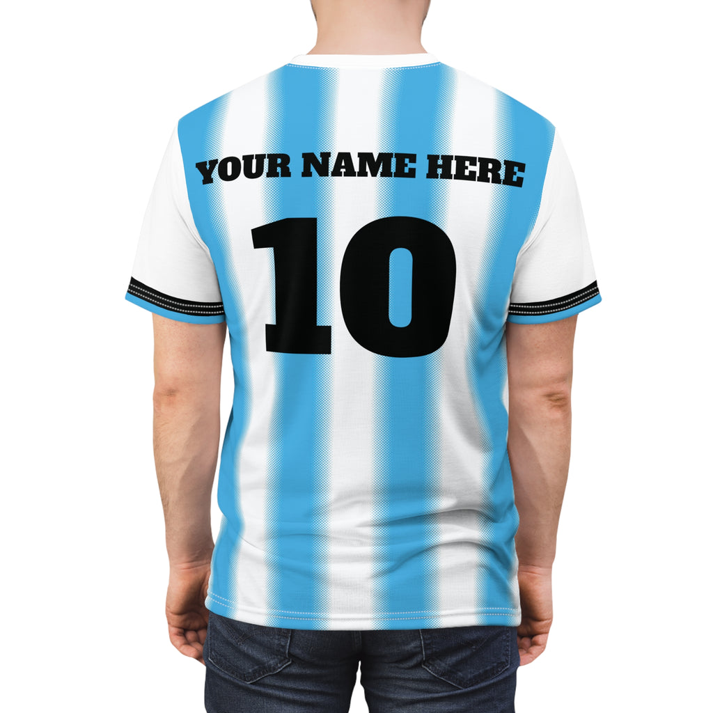 Argentina Striped Soccer Jersey -- Custom Jersey