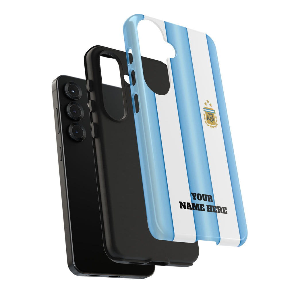 Argentina Flag Tough Phone Case — Blue & White Striped Soccer Crest