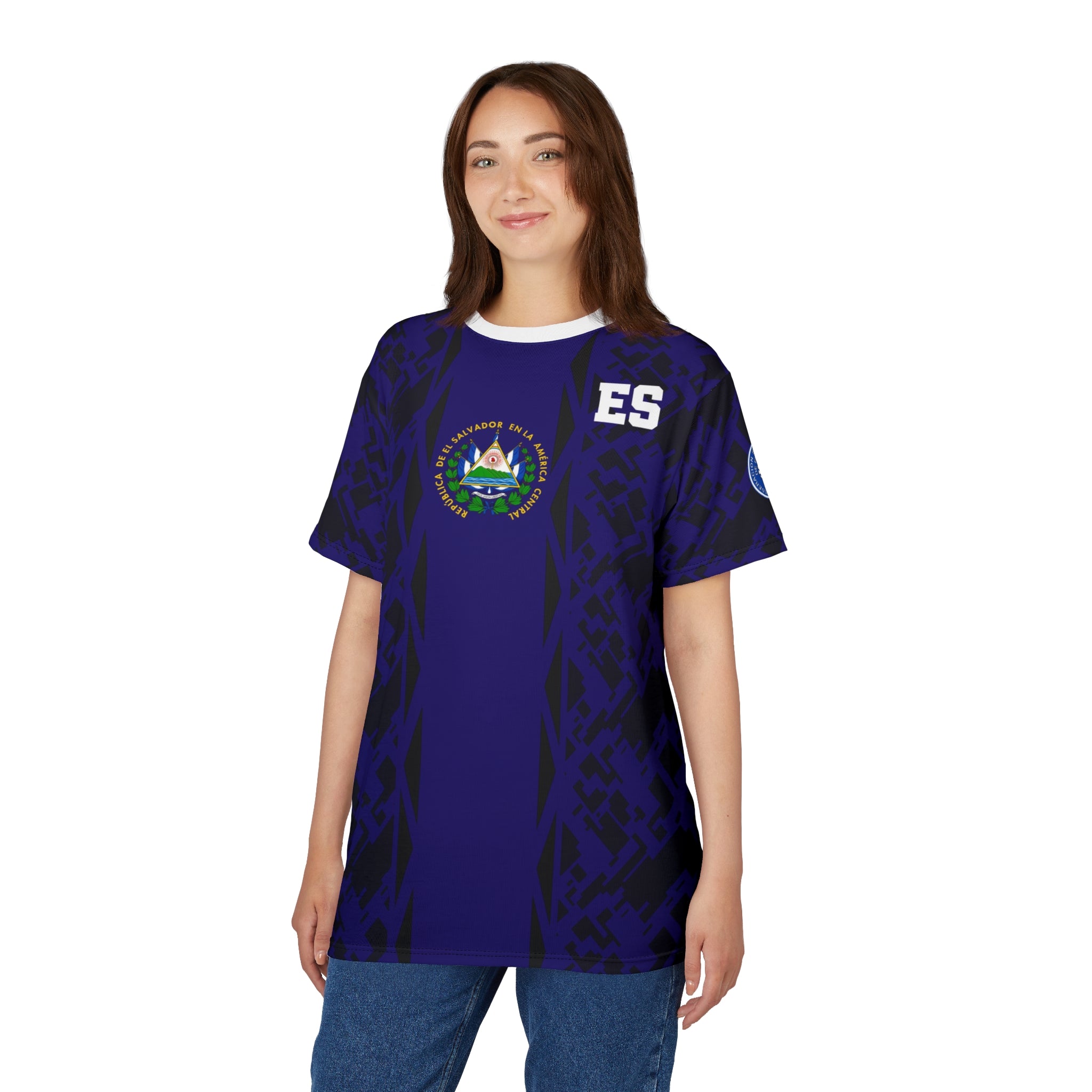 El Salvador Soccer Jersey Tee Dark Blue – Camiseta El Salvador