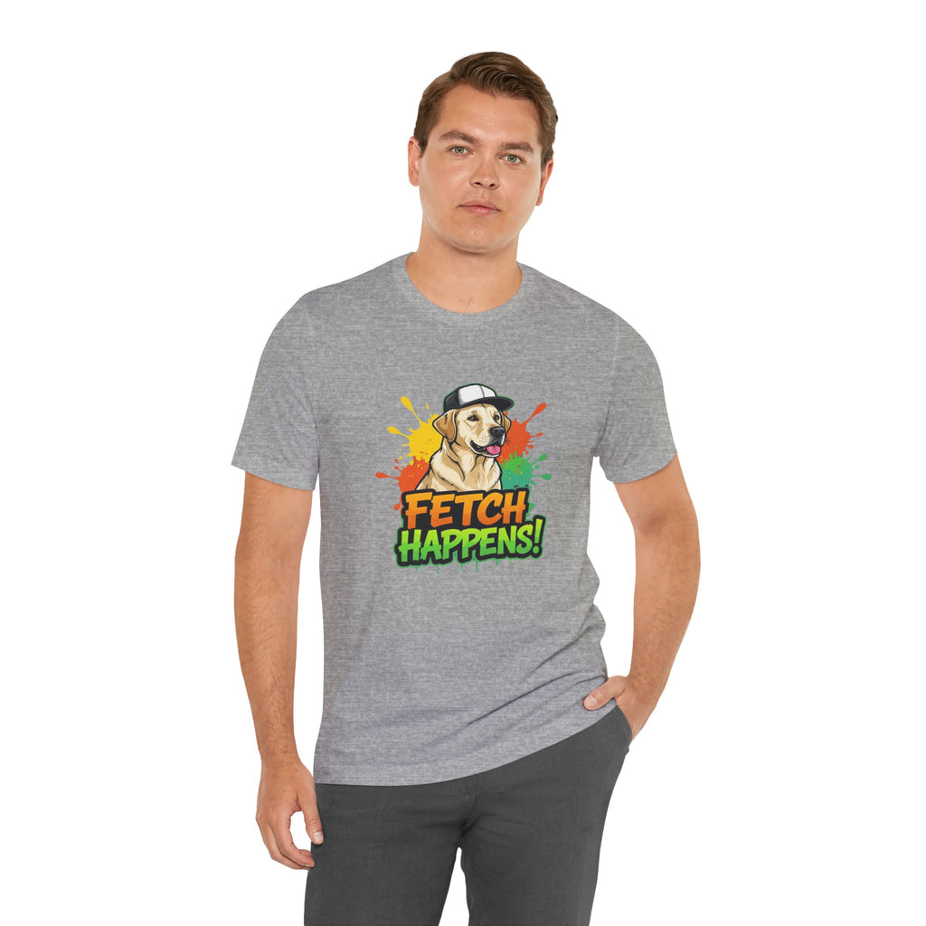 Labrador Retriever 'FETCH HAPPENS' Unisex T-Shirt