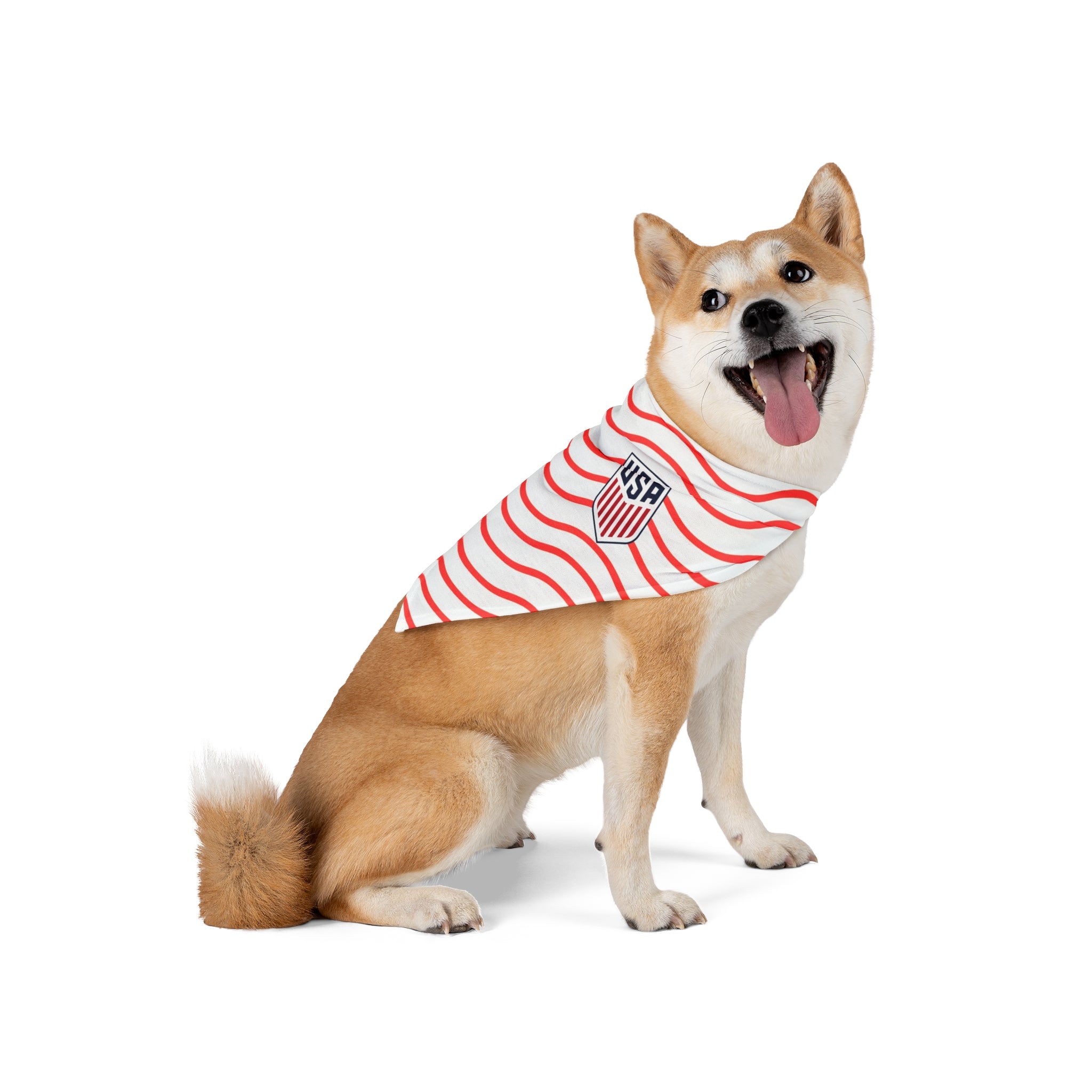 USA Soccer Pet Bandana — Patriotic Dog/Cat Scarf