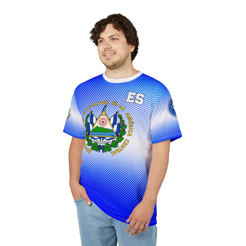 El Salvador Soccer Jersey doted — Custom Jersey