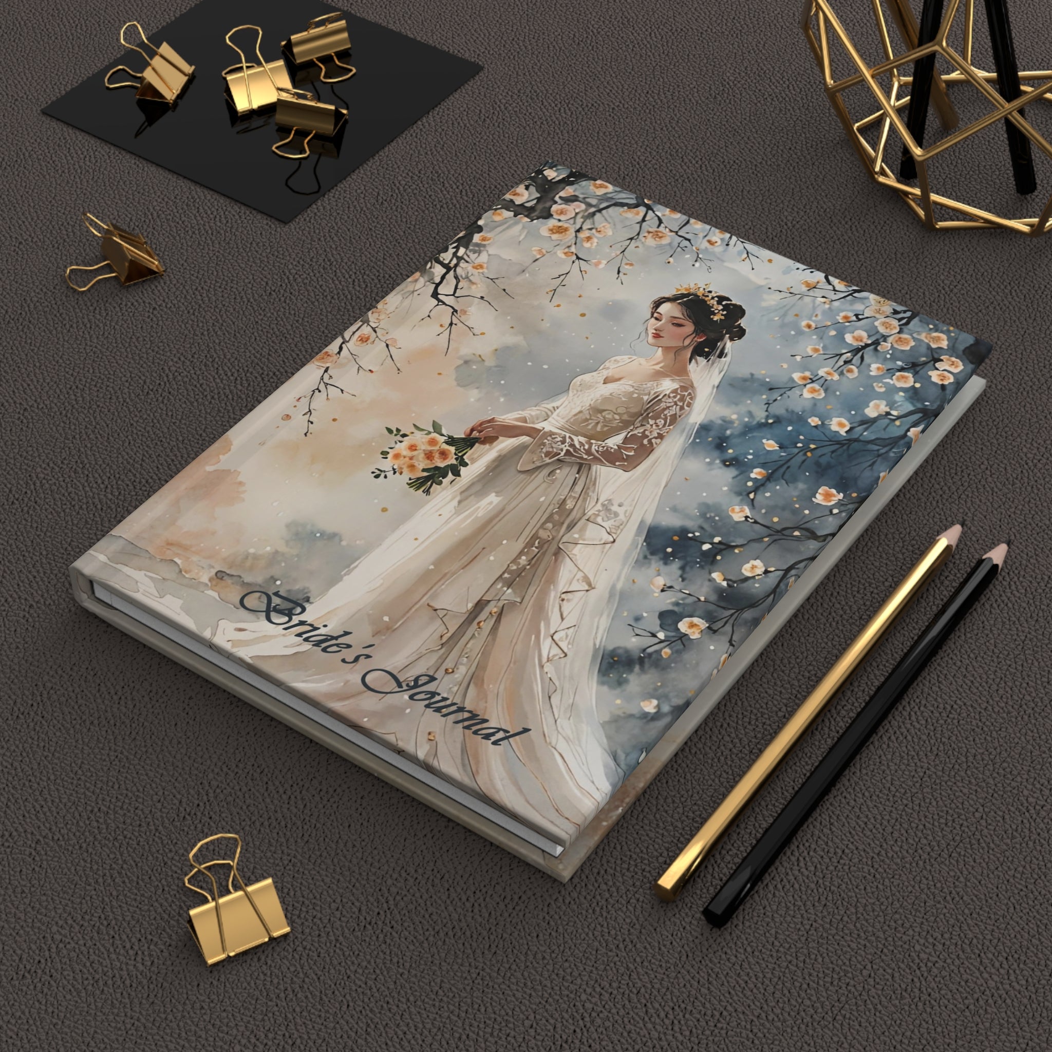 Bride's Journal Hardcover Notebook — Elegant Bridal Planner & Wedding Keepsake