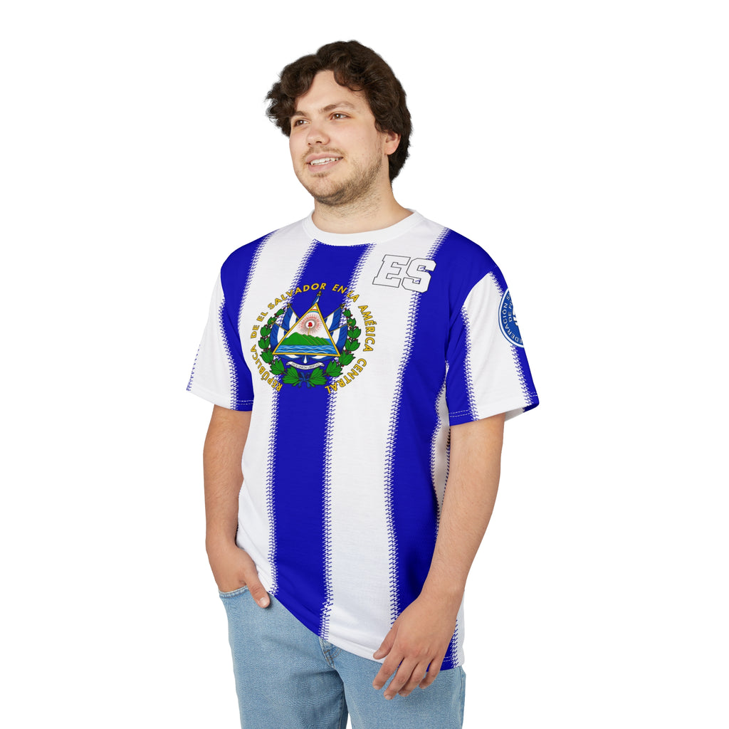 El Salvador Soccer Jersey Tee -- Custom Jersey