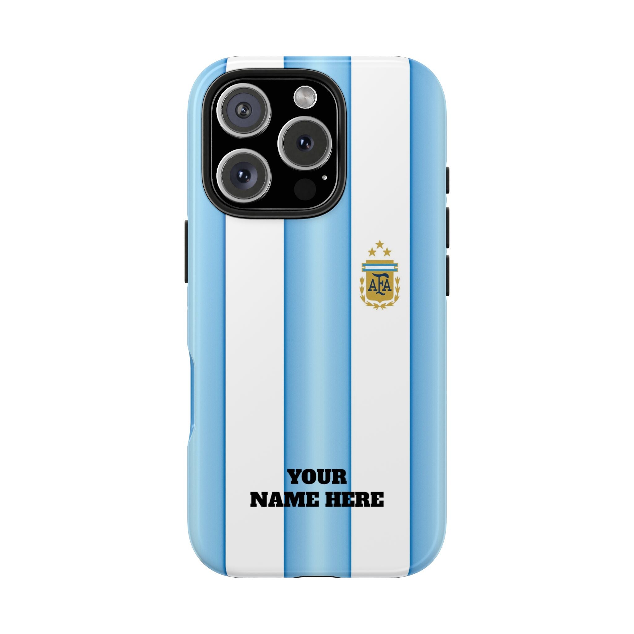 Argentina Flag Tough Phone Case — Blue & White Striped Soccer Crest