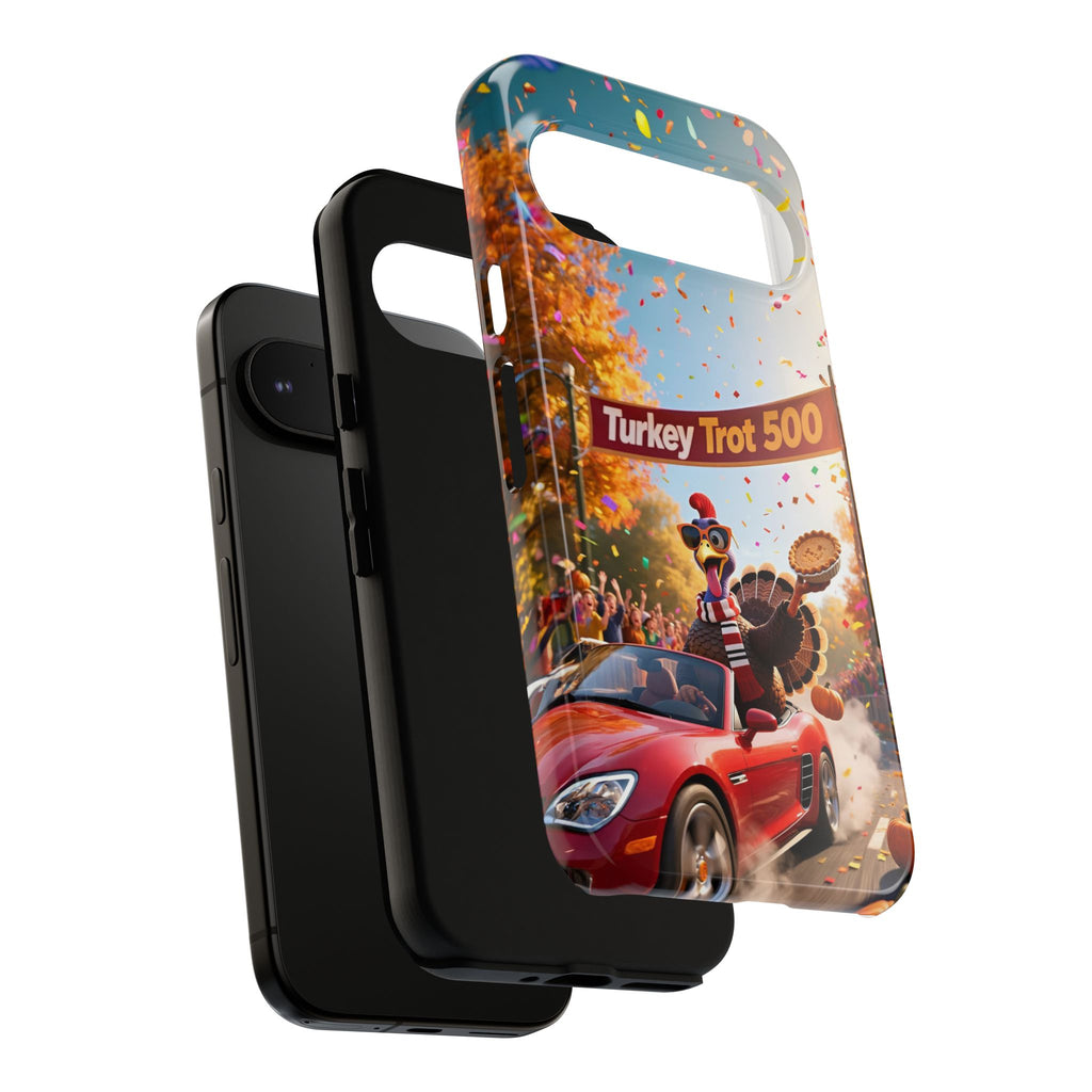 Turkey Trot 500 Phone Case – Festive Thanksgiving Racing Turkey Design