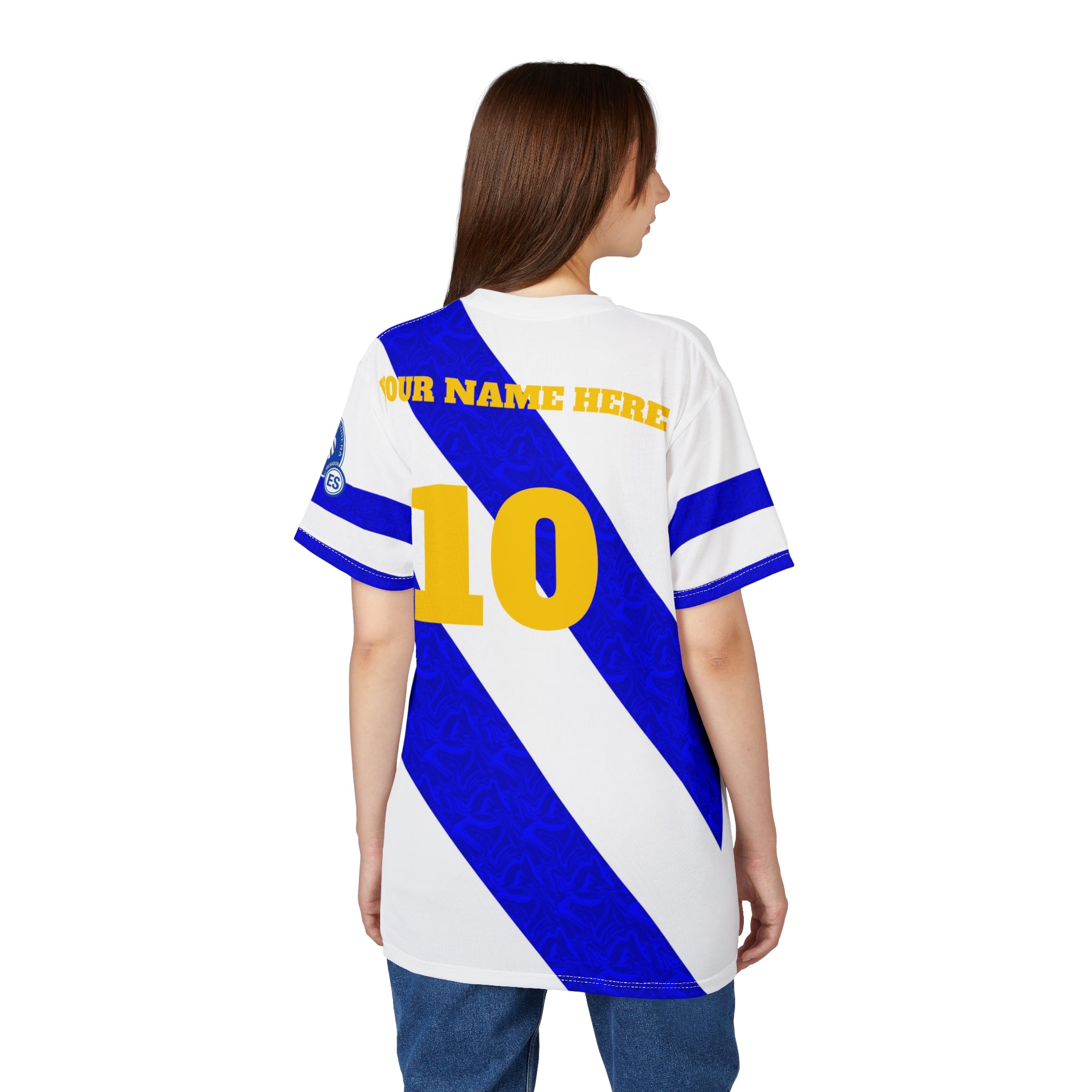 El Salvador Soccer Jersey Cross Flag - Camiseta de Futbol El Salvador