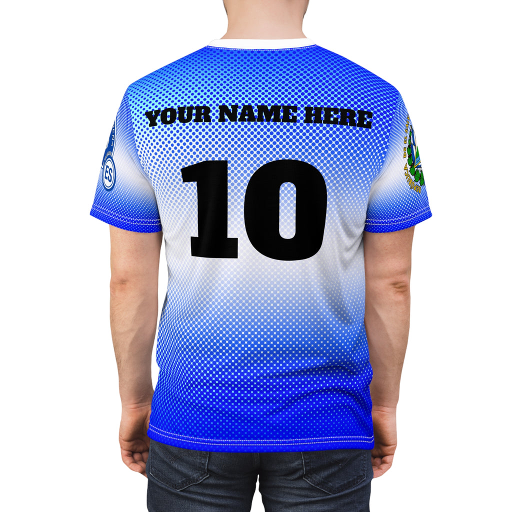 El Salvador Soccer Jersey doted — Custom Jersey