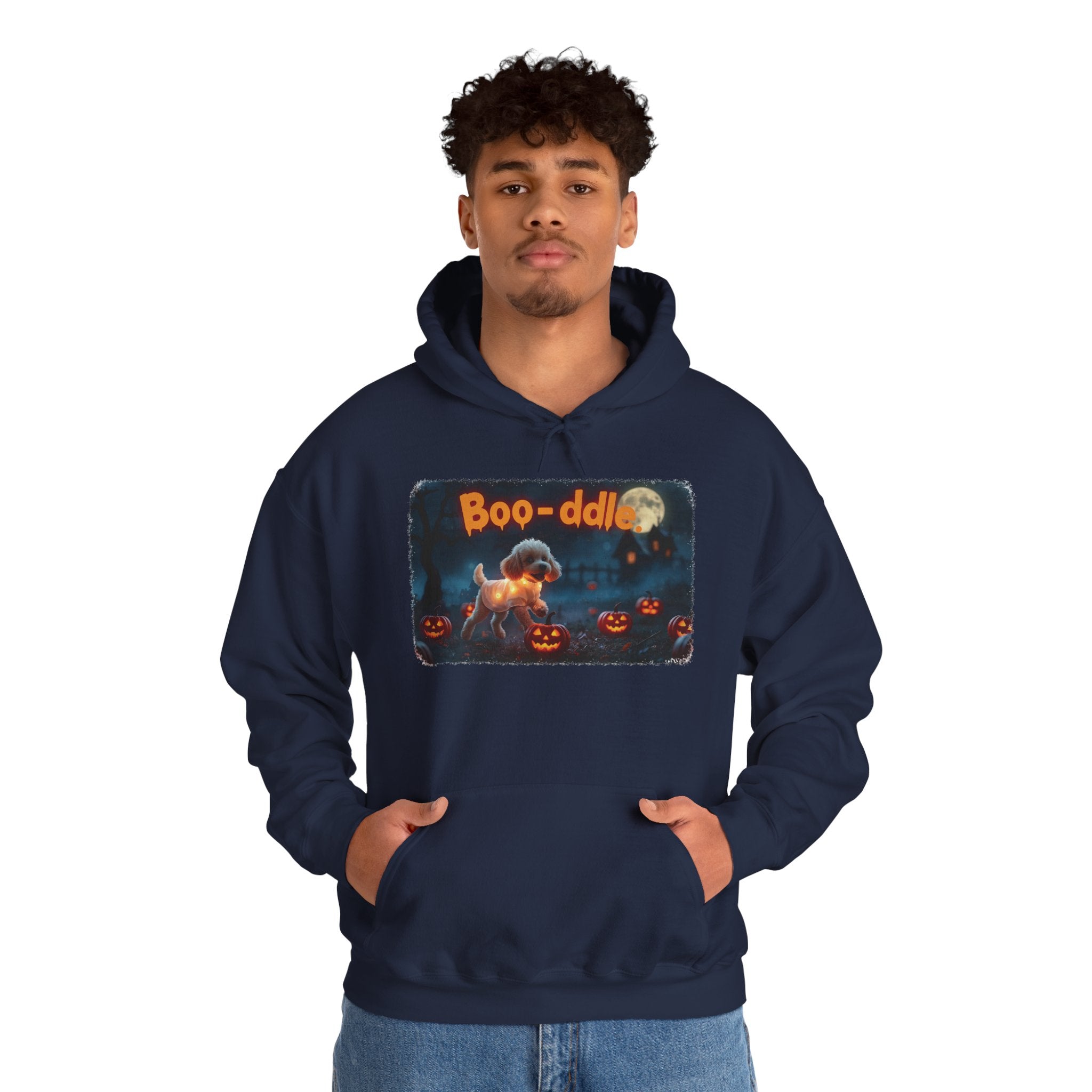Poodle Halloween Hoodie Pumpkin Design