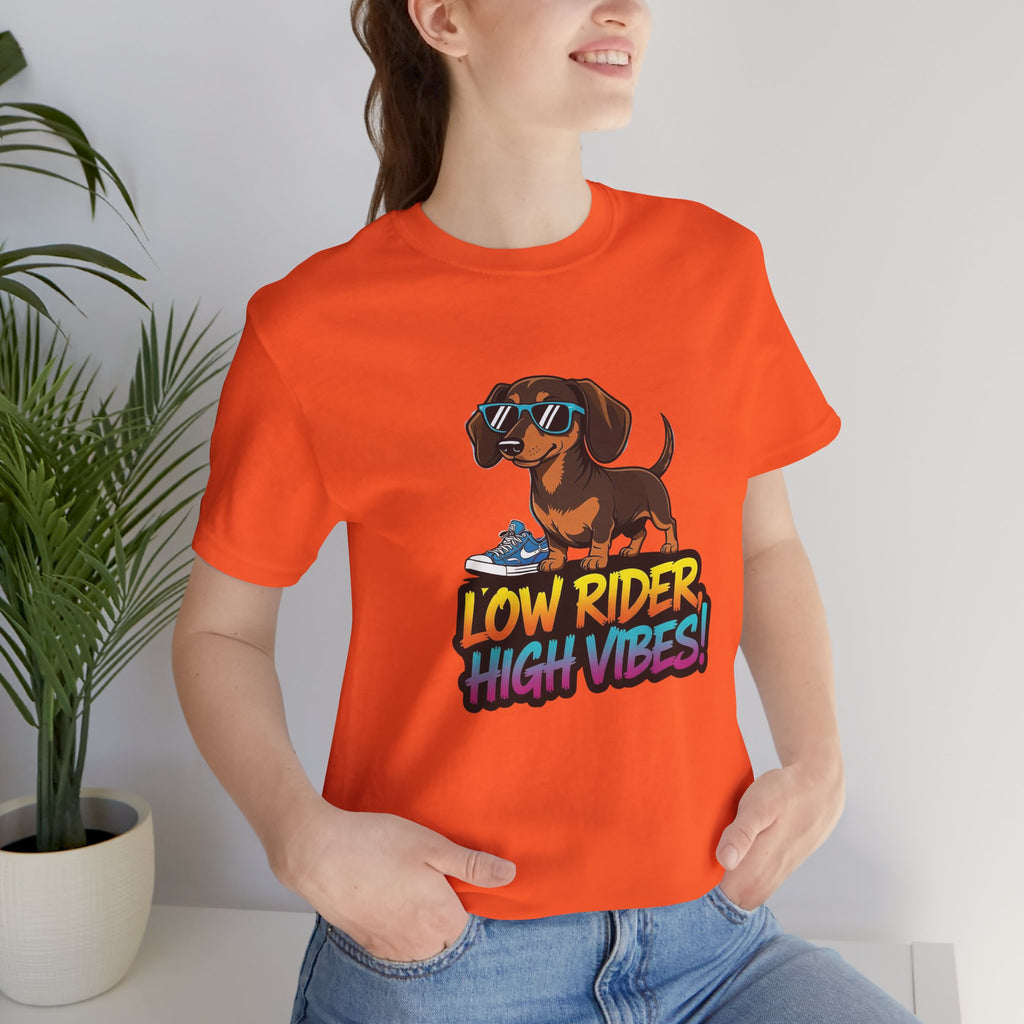 Dachshund Low Rider High Vibes Dog Tee