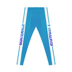 Guatemala Blue Striped Leggings — Women's Casual Leggings