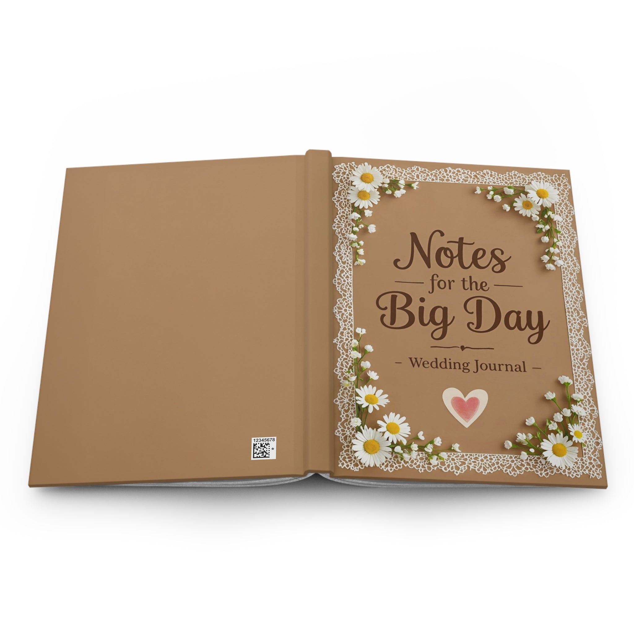 Wedding Planner Journal - "Notes for the Big Day" Hardcover Keepsake