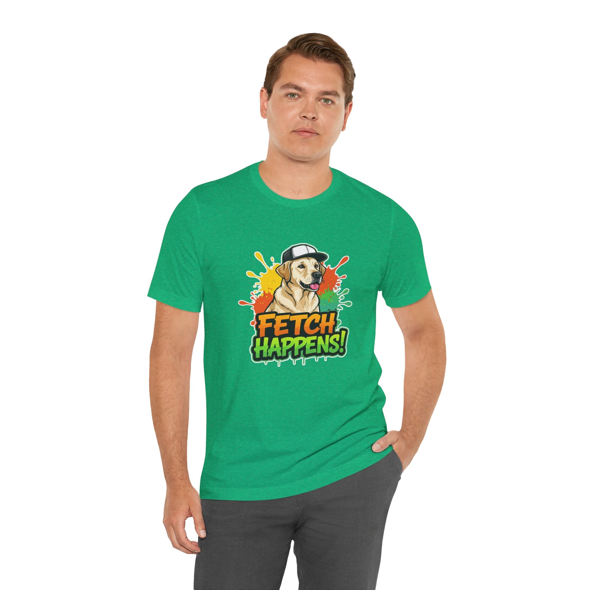 Labrador Retriever 'FETCH HAPPENS' Unisex T-Shirt
