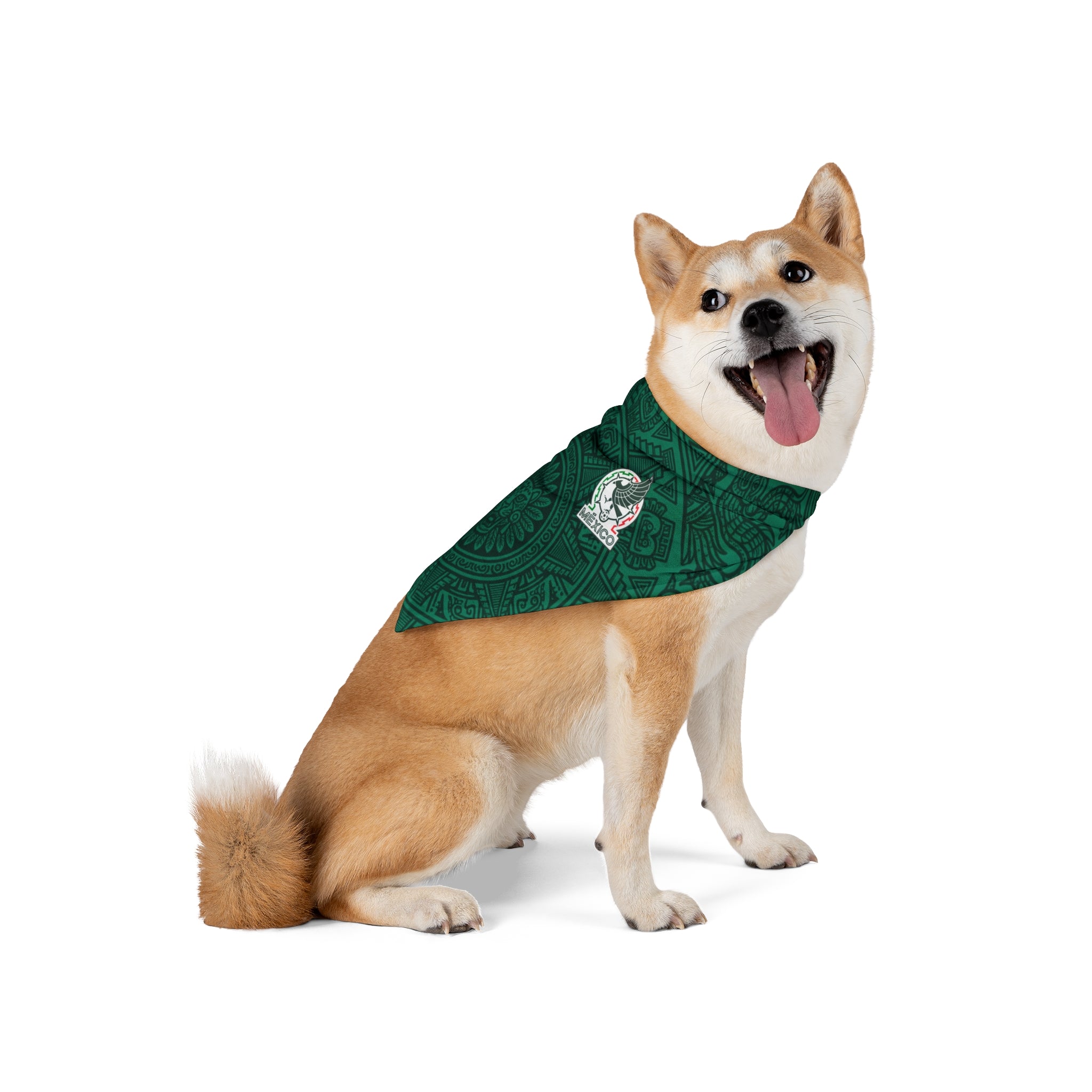 Mexico Soccer Pet Bandana — Mexican Flag Soccer Dog Bandana
