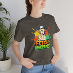 Labrador Retriever 'FETCH HAPPENS' Unisex T-Shirt