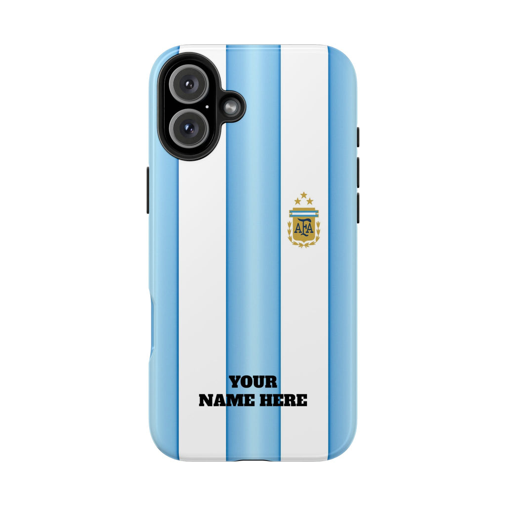 Argentina Flag Tough Phone Case — Blue & White Striped Soccer Crest