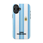 Argentina Flag Tough Phone Case — Blue & White Striped Soccer Crest