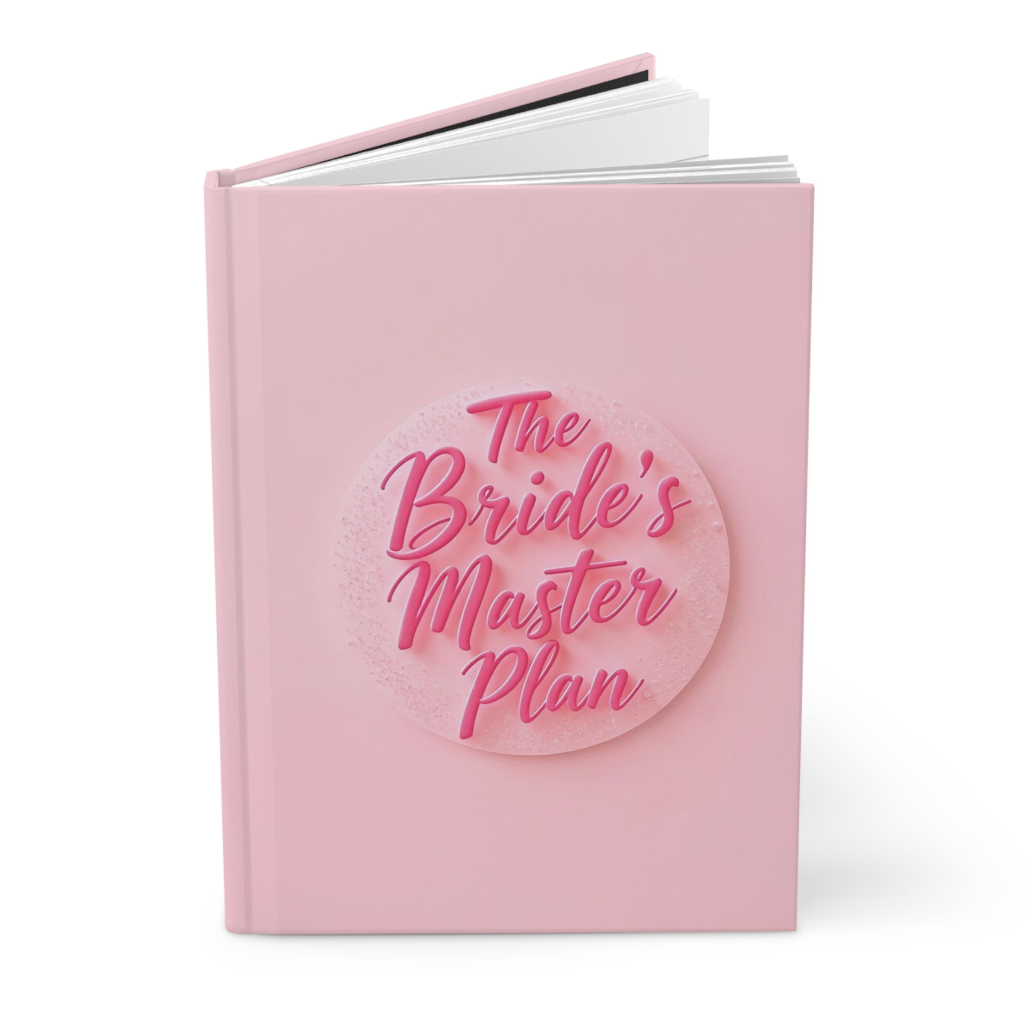 Bridal Planner Hardcover Journal — “The Bride’s Master Plan” Pink Wedding Organizer
