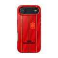 Spain Soccer Tough Phone Case — Customizable "Your Name Here" Red Team Protector