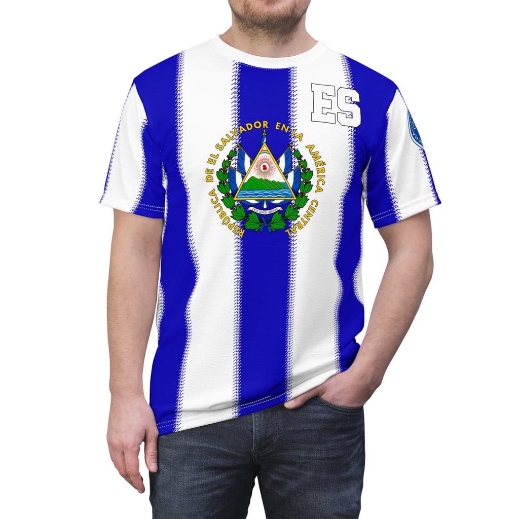 El Salvador Soccer Jersey Tee -- Custom Jersey
