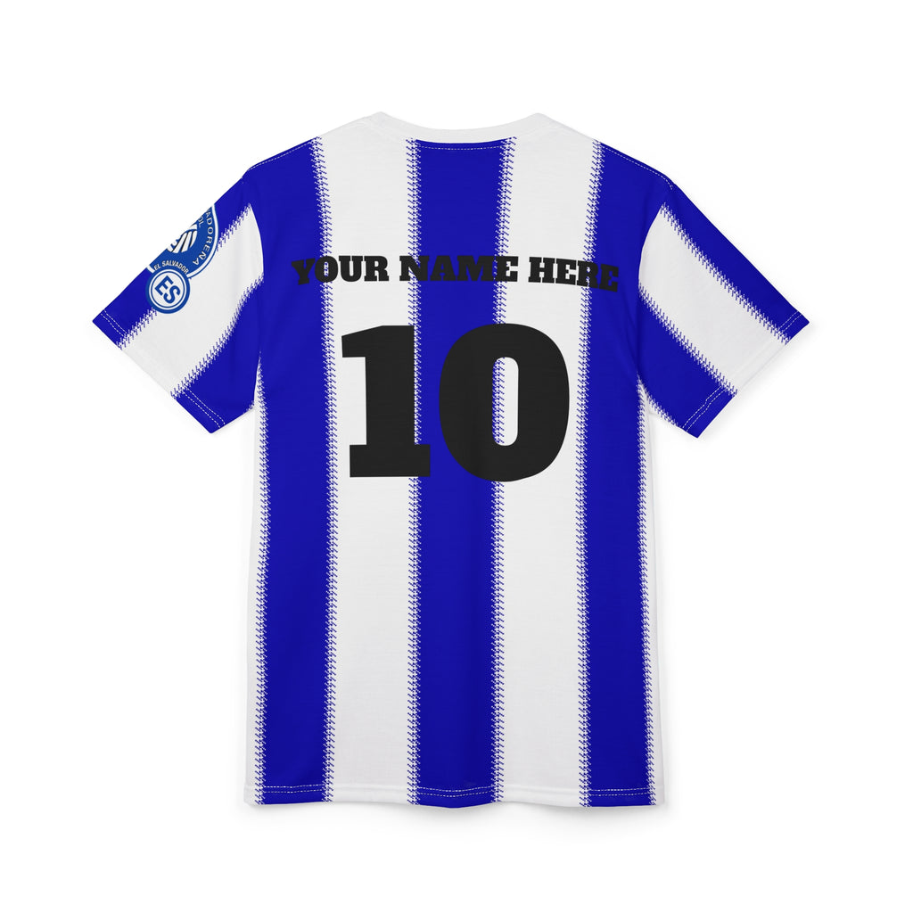 El Salvador Soccer Jersey Tee -- Custom Jersey