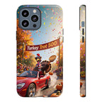 Turkey Trot 500 Phone Case – Festive Thanksgiving Racing Turkey Design