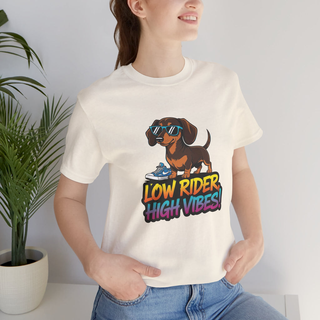 Dachshund Low Rider High Vibes Dog Tee