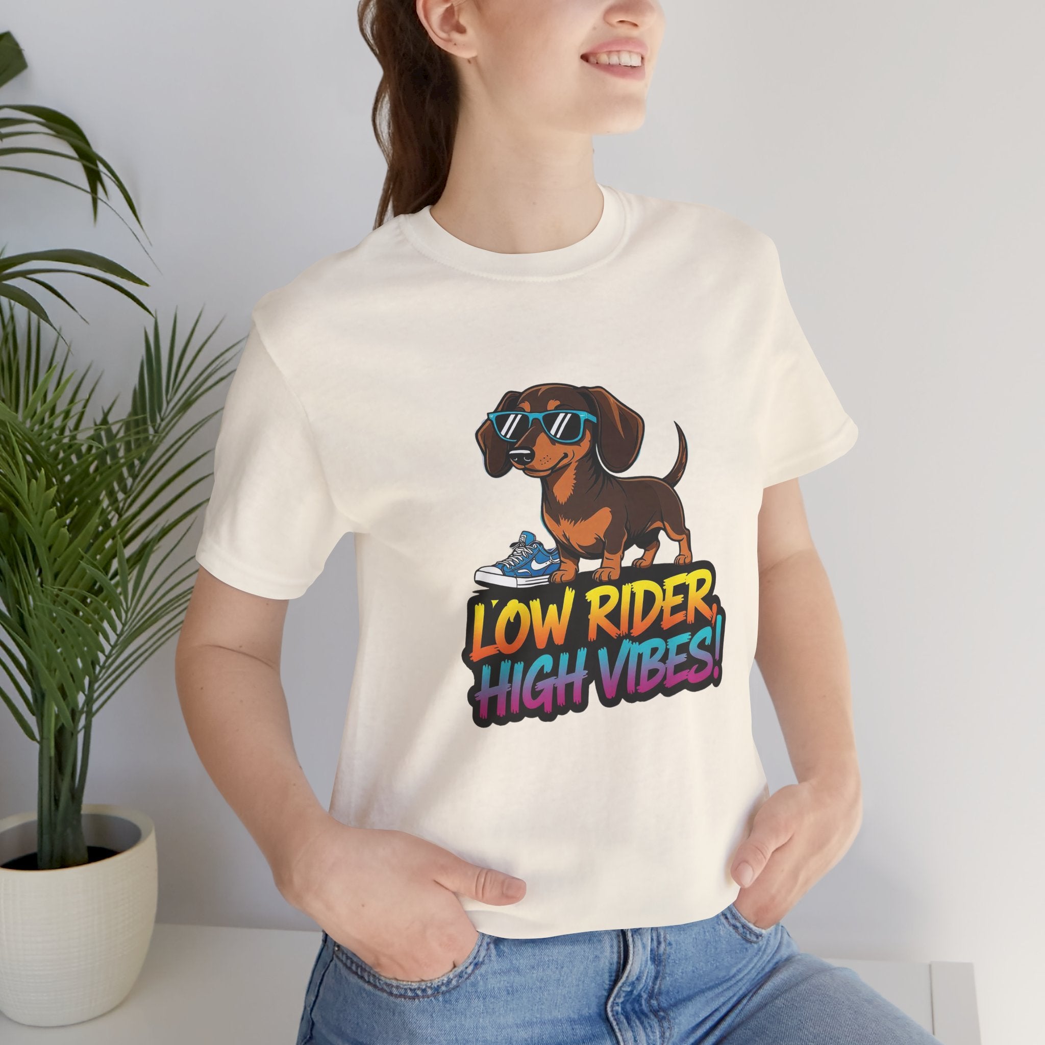 Dachshund Low Rider High Vibes Dog Tee