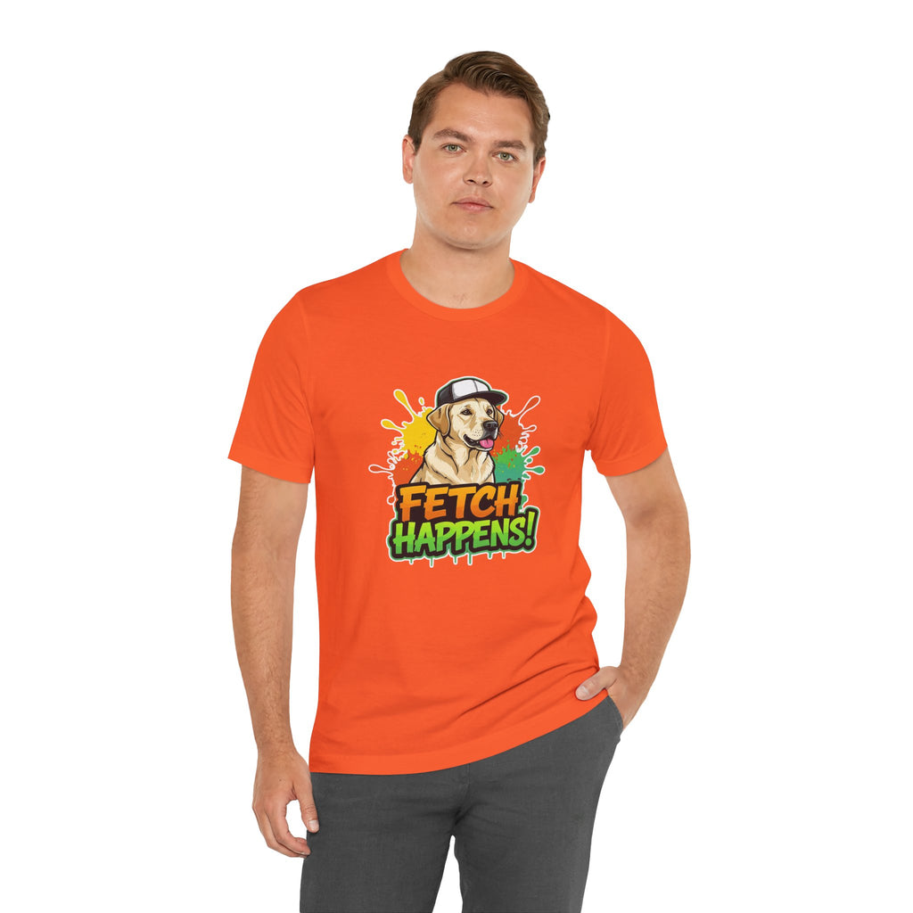 Labrador Retriever 'FETCH HAPPENS' Unisex T-Shirt
