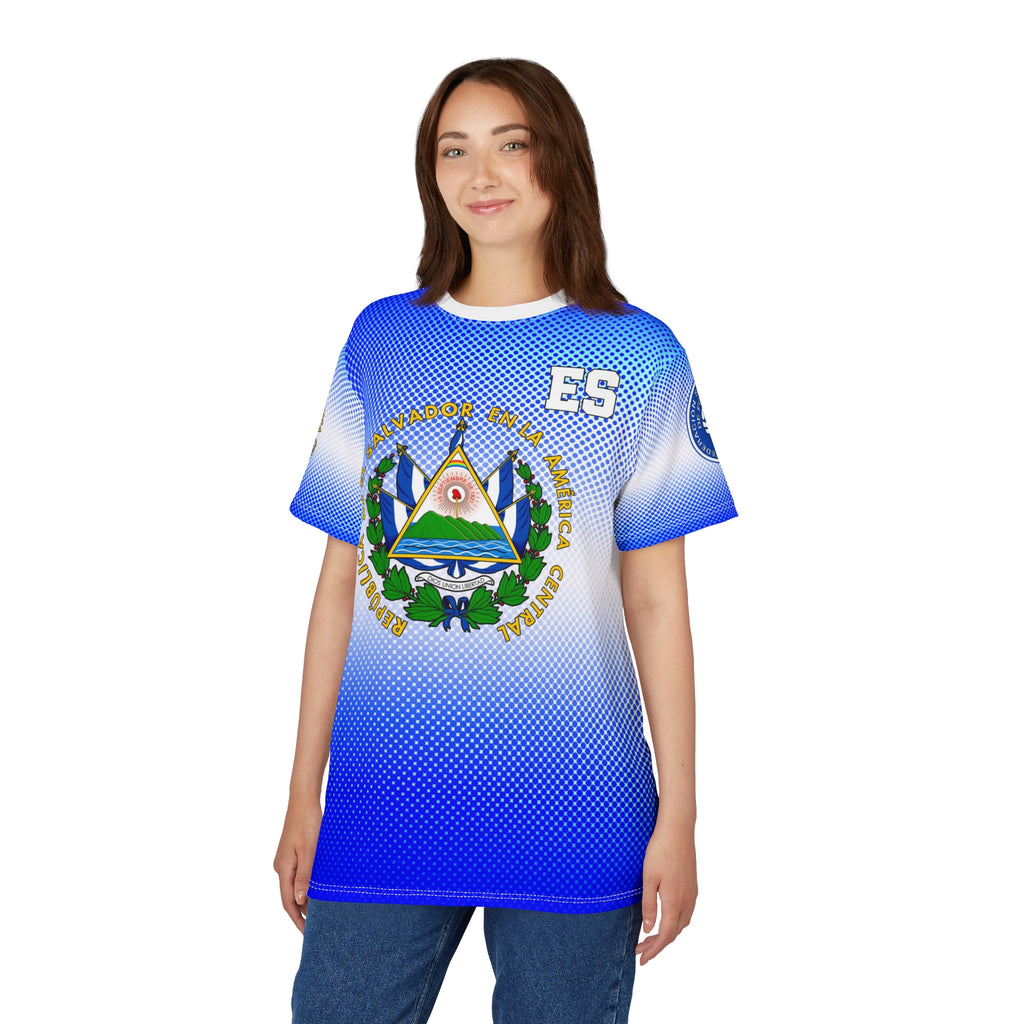 El Salvador Soccer Jersey doted — Custom Jersey