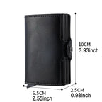 RFID Blocking Carbon Fiber Card Holder Wallet – Slim Metal Case for 12 Cards